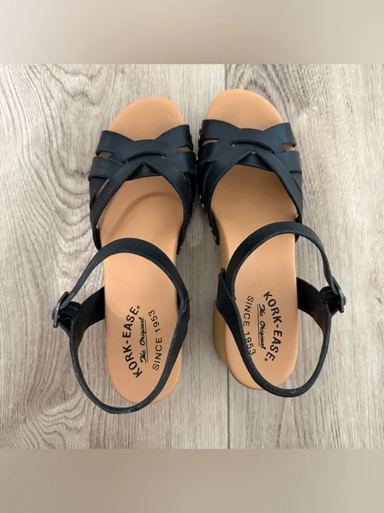 KORK-EASE Women’s 8 Ester Strappy Black Platform Heel Sandals - Picture 6 of 10